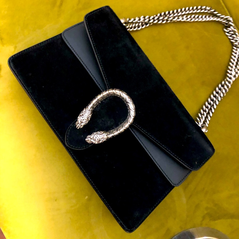 Authentic 💯 Gucci Dionysus bag in black suede🖤